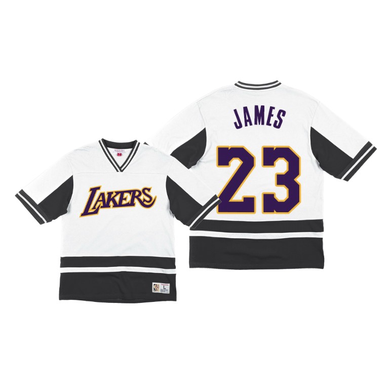Men's Los Angeles Lakers LeBron James #23 NBA Final Seconds Hardwood Classics White Basketball T-Shirt BEI8283OW